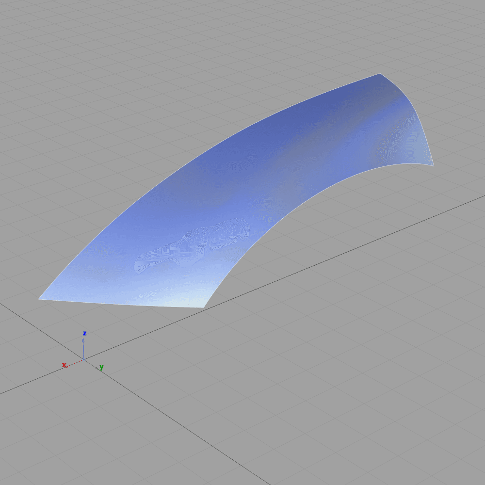 The extracted patch as a single exact surface, open on its own in Alias.