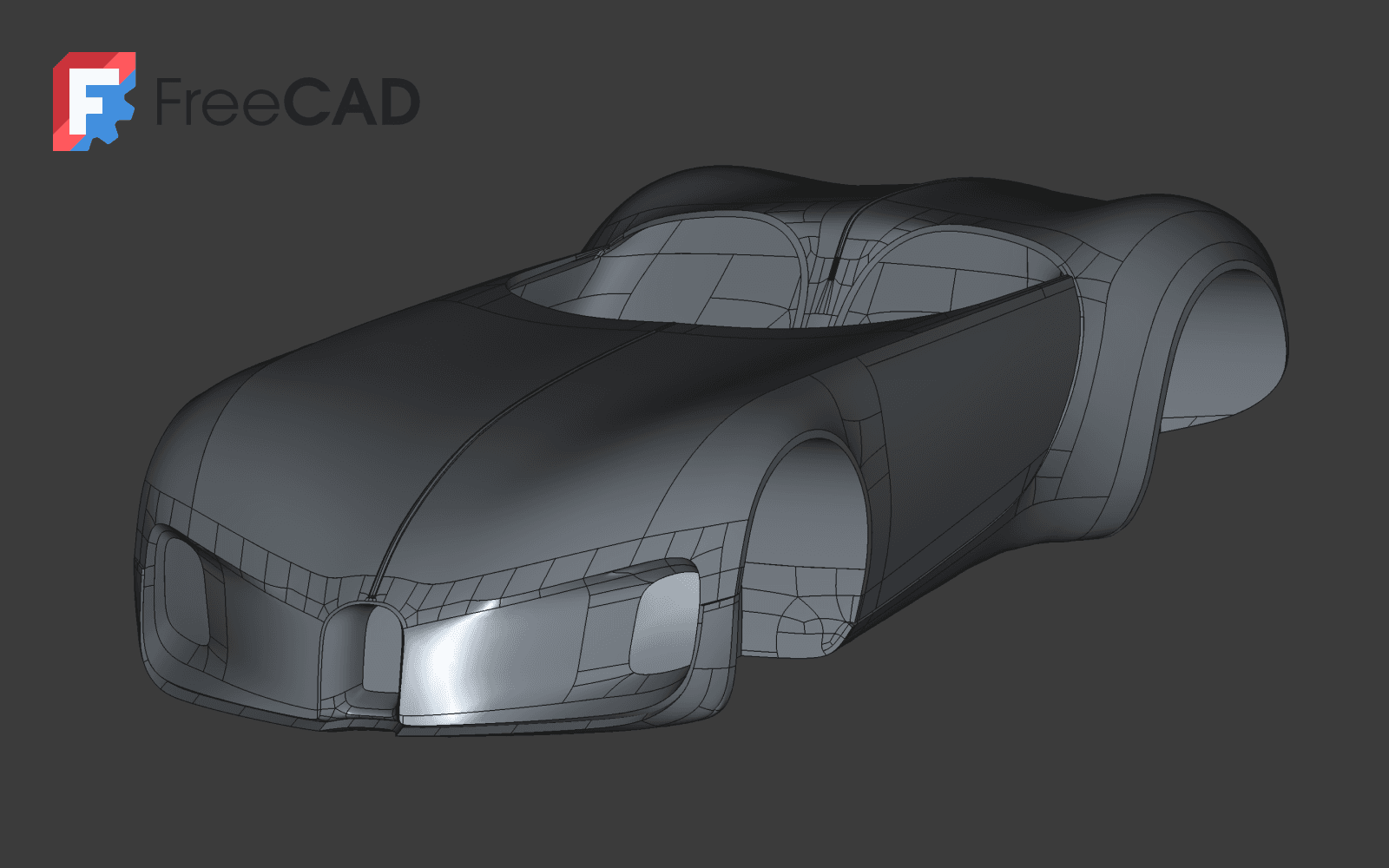 The exported STEP file open in FreeCAD